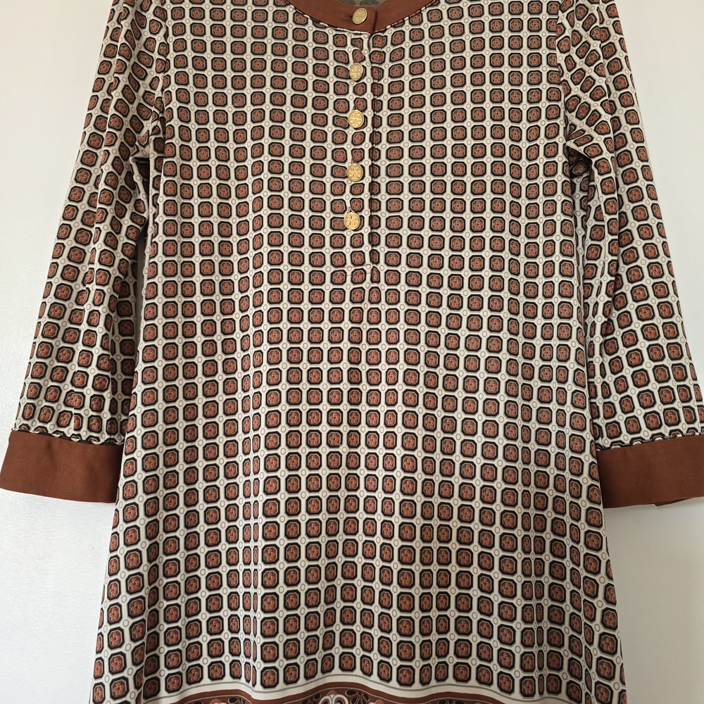 Geometric Patterned Tunic Top